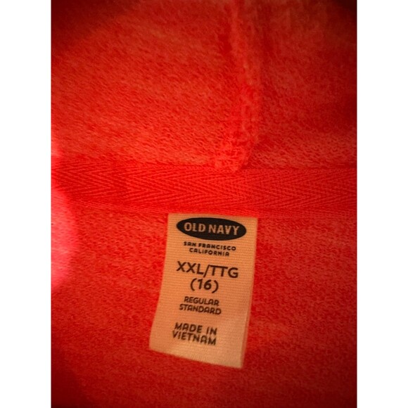 NWOT Old Navy Active Go-full zipper sweatshirt - Size XXL 16 girl, Bright Coral - Picture 2 of 4